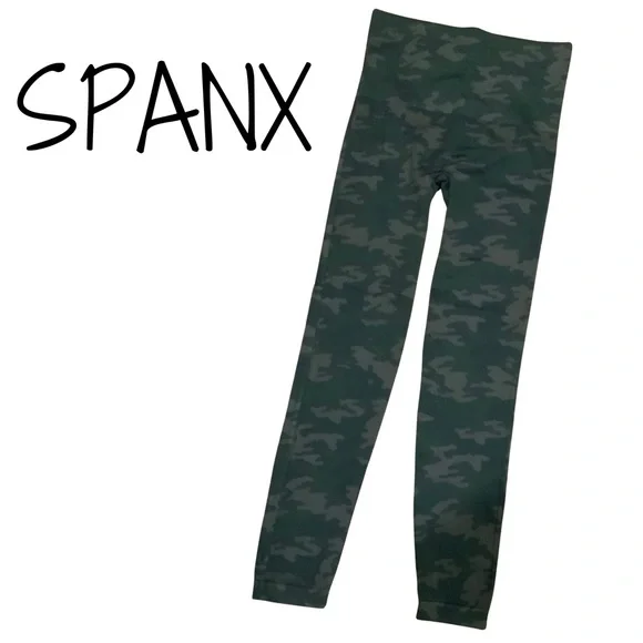 SPANX Look At Me Now Seamless Camo Leggings High Waisted Tummy Control NWOT - Picture 1 of 3